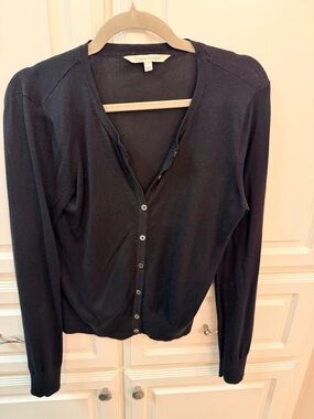 41 Hawthorn Black V-Neck Button Cardigan